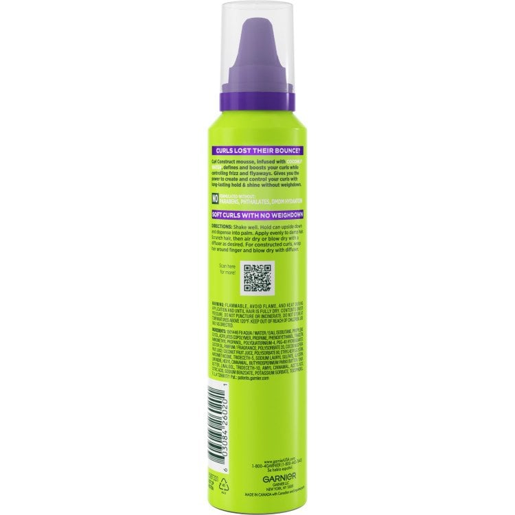 Garnier Fructis Creation Mousse product details and instructions.